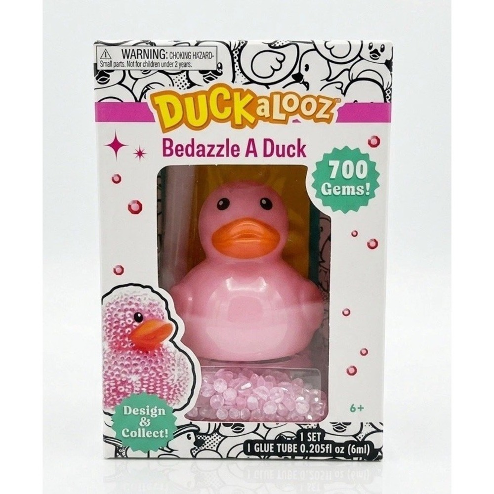 Duckalooz Bedazzle A Duck Craft Kit Pink Rhinestone Toy Set 700+ Gems New
